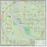 Matthews, LLC - East Bank walkability map